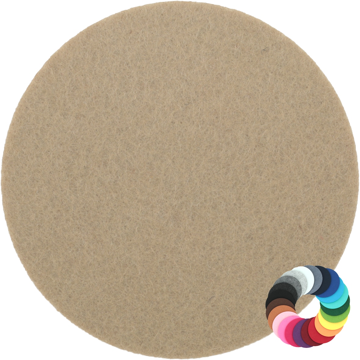 BIASTO - Premium Filz Untersetzer - rund 10cm - Farbe: natur (HF038). Design Glas-Untersetzer für Getränke, Tisch, Bar, Tasse, Vase