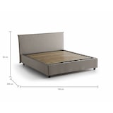 thumbnail of Dmora Letto matrimoniale Azue, Letto contenitore con rivestimento in tessuto, 100% Made in Italy, adatto per materasso Cm 140x190, Tortora