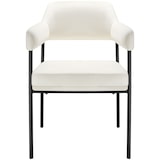 thumbnail of tectake Cadeira de jantar Doé, estofada, pernas de aço - Conjunto de 6 Efeito veludo off-white