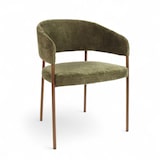 thumbnail of Poltrona da interno CAPRI - Tessuto verde - Gambe in rame