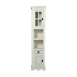 thumbnail of SIT Möbel Bad-Hochschrank | 2 Türen, 1 Schublade, 2 offene Fächer | Mango + MDF | antikweiß | B 44 x T 35 x H 188 cm | 06997-10 | Serie TOLEDO