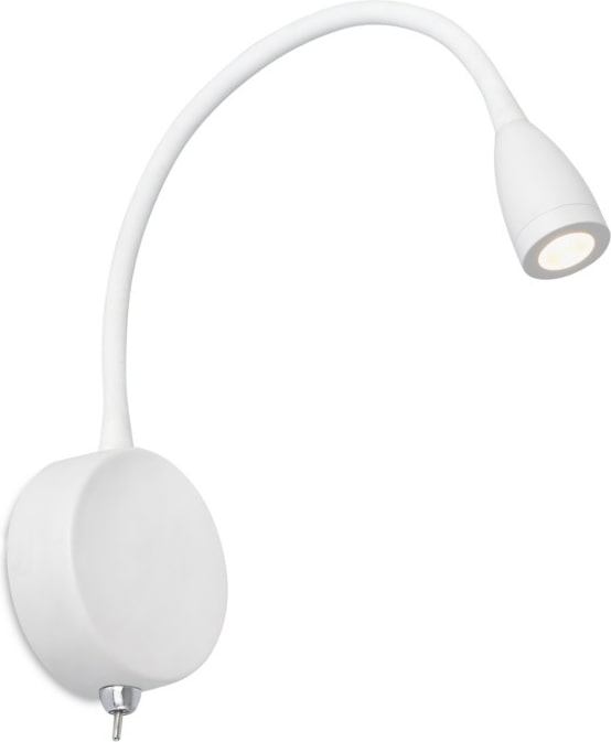 Faro Barcelona - Loke LED-Wandleuchte (3 W) mit Arm - Aluminium und lackiertes Metall, Schlafzimmer, Leselampe - Weiß