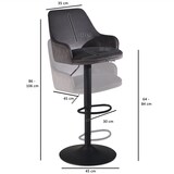 thumbnail of Barhocker FineBuy Küchenhocker Samt Hocker Bistrohocker Barstuhl Drehbar Modern