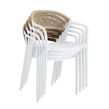 thumbnail of METRO PROFESSIONAL Cadeira de exterior empilhável Laveria, plástico, com braços ,design de corda, branco