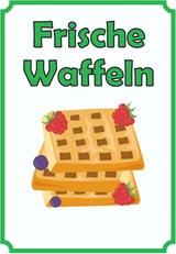 thumbnail of Frische Waffeln Schild Hochkant A1 (594x841mm)