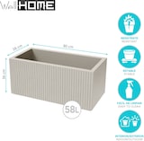 thumbnail of WellHome - Blumentopf aus Rotationsgeformtes Polyethylen 58L 80x38x36cm in farbe Sandweiß - Coro Case