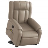thumbnail of vidaXL Massagesessel mit Aufstehhilfe Elektrisch Cappuccino Kunstleder
