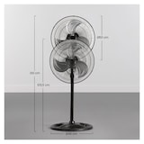 thumbnail of Ventilador de pie 18" pulgadas metálico aspa giratorio 3 velocidades silencioso.