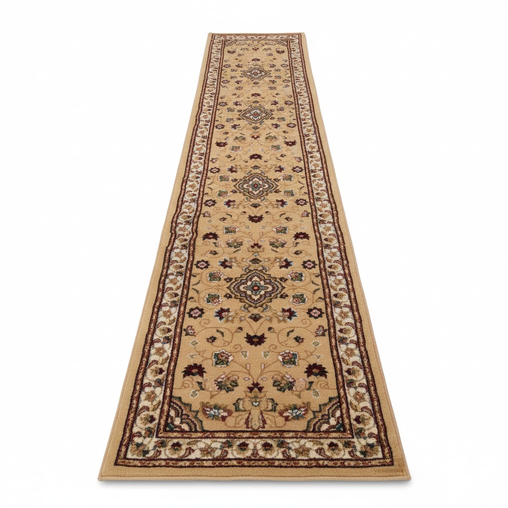 Traditioneller Teppich in Trendfarben `Glazert` . Farbe: Braun, 66x300 cm | Kadima Design