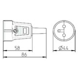 thumbnail of BACHMANN Kupplung mit Erdungsstift, Frankreich Knickschutztülle schwarz