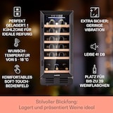 thumbnail of Klarstein Vinovilla 29 Built-In Weinkühlschrank 81 l / 29 Fl. 1 Zone Glastür Edelstahl Schwarz