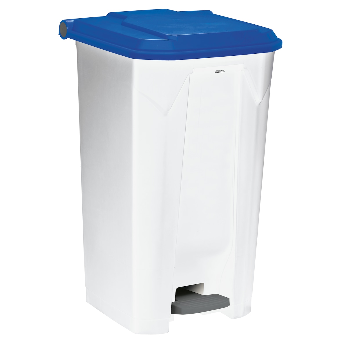 ROSSIGNOL Poubelle de tri 100L à pédale UTILO blanc/bleu