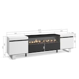 thumbnail of Móvel de TV, Muito espaço de arrumação, 200x35x57cm, Para televisores até 80", Lareira eléctrica, Estilo moderno, Branco e preto _ 50_22