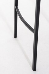 thumbnail of CHEFGASTRO Barhocker PHILADELPHIA Schwarz mit 4-Fuﬂ Gestell HxBxT 110x64x48cm Kunstleder Braun Barstuhl