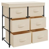 thumbnail of vidaXL Lagerschrank mit 6 Schubladen 55×29×55 cm Creme Stahl