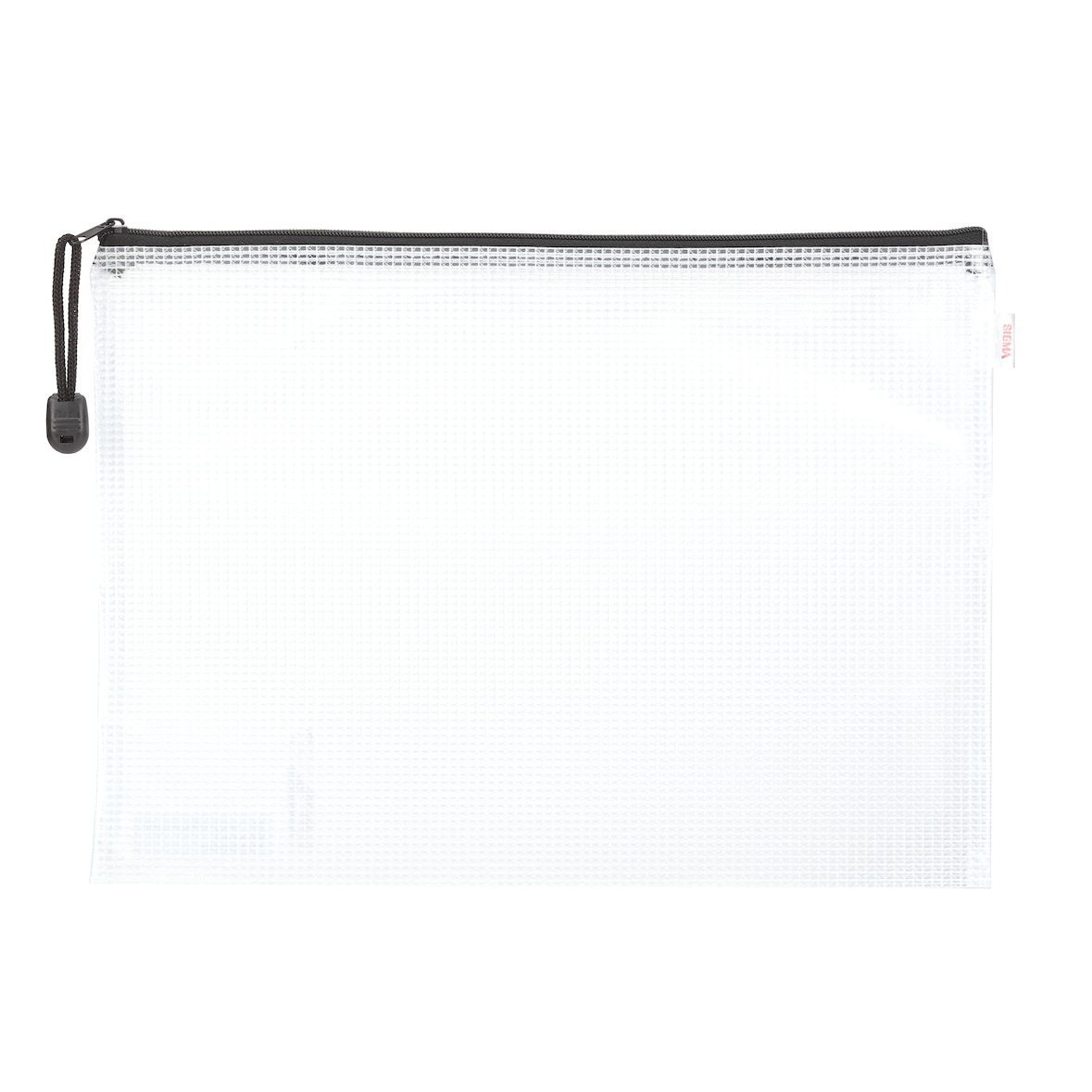 SIGMA Hersluitbare zak ZP01, A4-formaat, zwart/transparant, PVC, 1 vak
