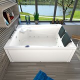 thumbnail of Whirlpool Pool Badewanne Eckwanne Wanne W12H-A-ALL 135x180cm Reinigungsfunktion mit Farblichtherapie passive Schlauch-Reinigung