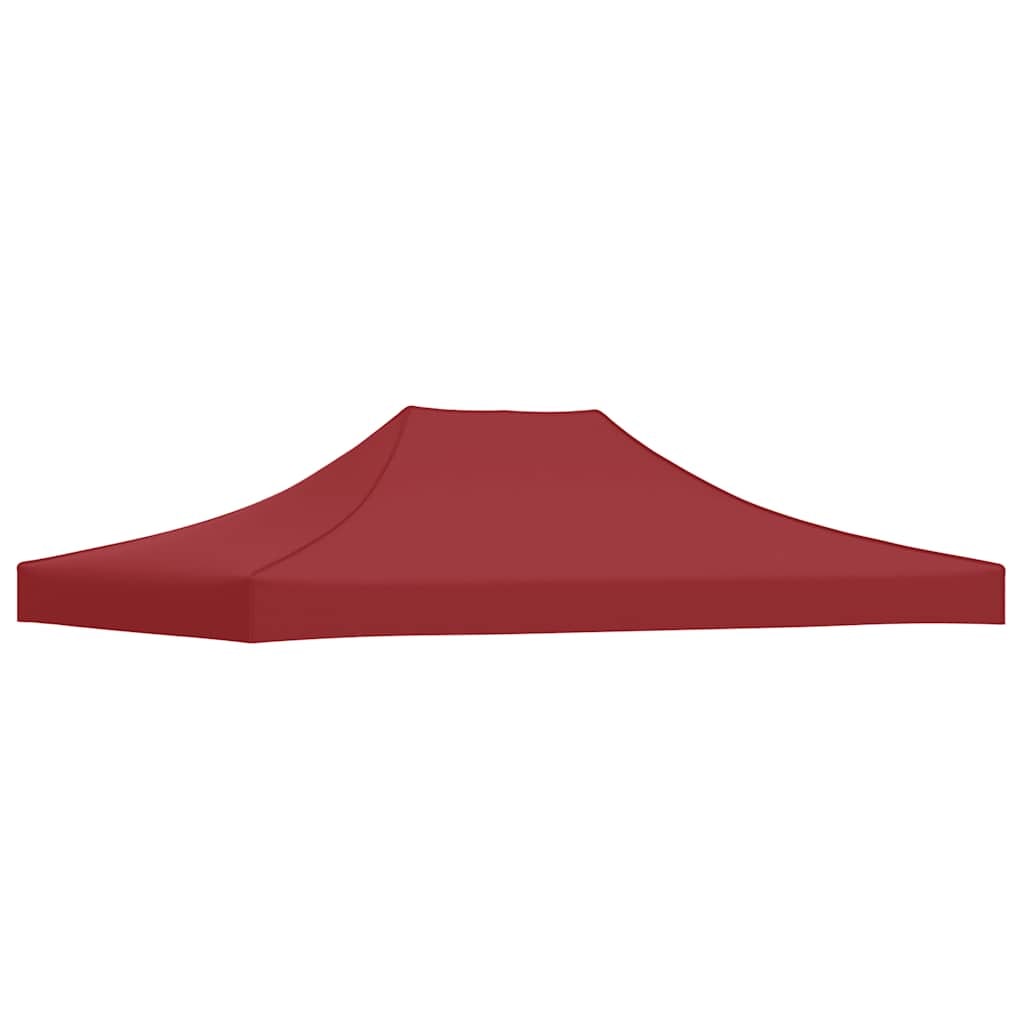 Toit de tente de réception 4x3 m Bordeaux 270 g/m² Modèle Atlas Office Pro Vintage