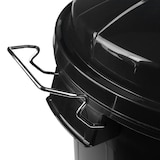 thumbnail of Cubo de basura con tapa 100 litros basurero negro asas de presión