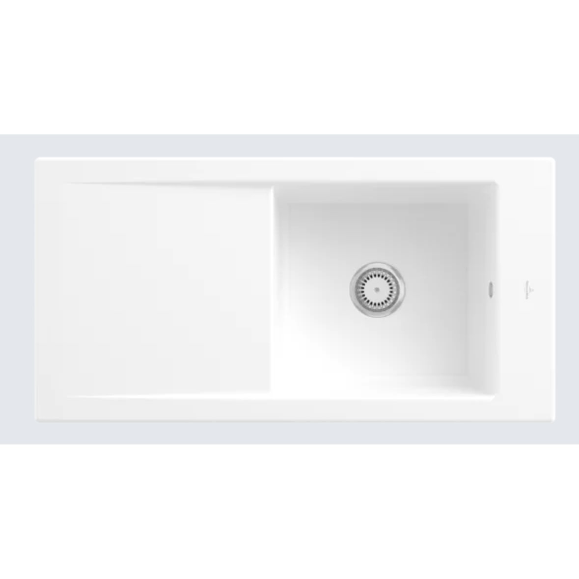 Villeroy&Boch Rechteckiges Spülbecken, Keramikspüle Timeline 60 Weiß Alpin, 100x51cm, reversibel