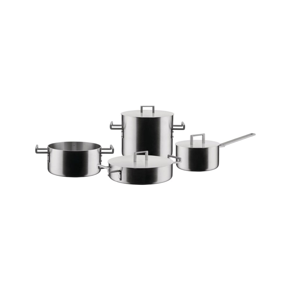 Alessi dc100s7, convivio set mit 4 stahltöpfen
