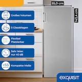 thumbnail of Exquisit Kühlschrank ohne Gefrierfach, 5 Ablagen, 242 Liter, Vollraumkühlschrank 143 cm hoch, KS5320-V-H-010E inoxlook