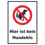 thumbnail of Hier ist kein Hundeklo Schild Hundehaufen  A2 Rückseite selbstklebend