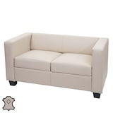 thumbnail of 2er Sofa Couch Loungesofa Lille ~ Leder, creme