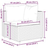 thumbnail of vidaXL 5-tlg. Garten-Lounge-Set mit Kissen Braun Poly Rattan
