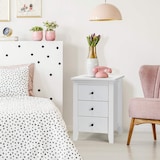 thumbnail of COSTWAY Nachttisch mit 3 Schubladen, Nachttisch für Boxspringbett, Beistelltisch, Nachttisch für Wohnzimmer, Schlafzimmer