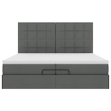 thumbnail of vidaXL Ottoman-Bett mit Matratzen Dunkelgrau 200x200 cm Stoff