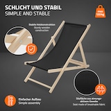 thumbnail of ECD Germany 10er Set Liegestuhl klappbar Schwarz Holz, verstellbar 3 Positionen bis 120 kg, Sonnenliege Gartenliege Strandstuhl