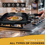 thumbnail of Briebe GP1158 Grillpfanne Induktion Antihaft-Titan Steakpfanne 24x24cm Gussaluminium ohne PFOA, Schwarz