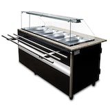 thumbnail of Gastro Heiße Theke Bain Marie Warmvitrine Buffetvitrine 4x 1/1 GN 1500x800x1250 mm