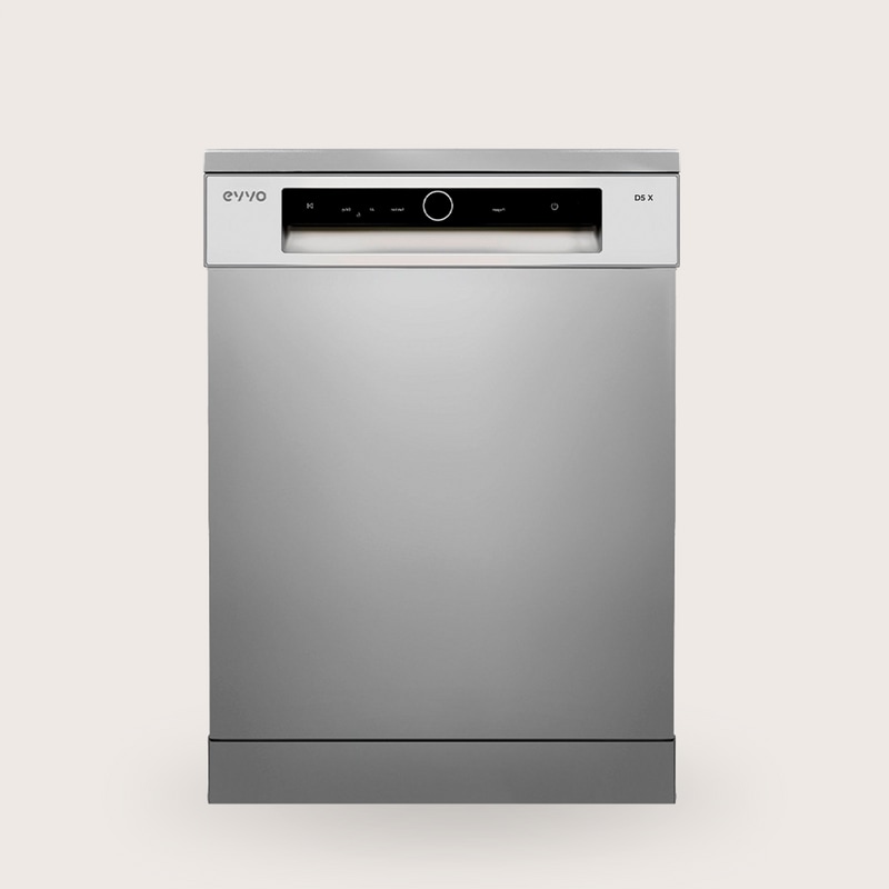 Lavavajillas EVVO D5X, 14 Cubiertos, 8 Programas, Clase Energética B, Inox, Ancho 600 mm