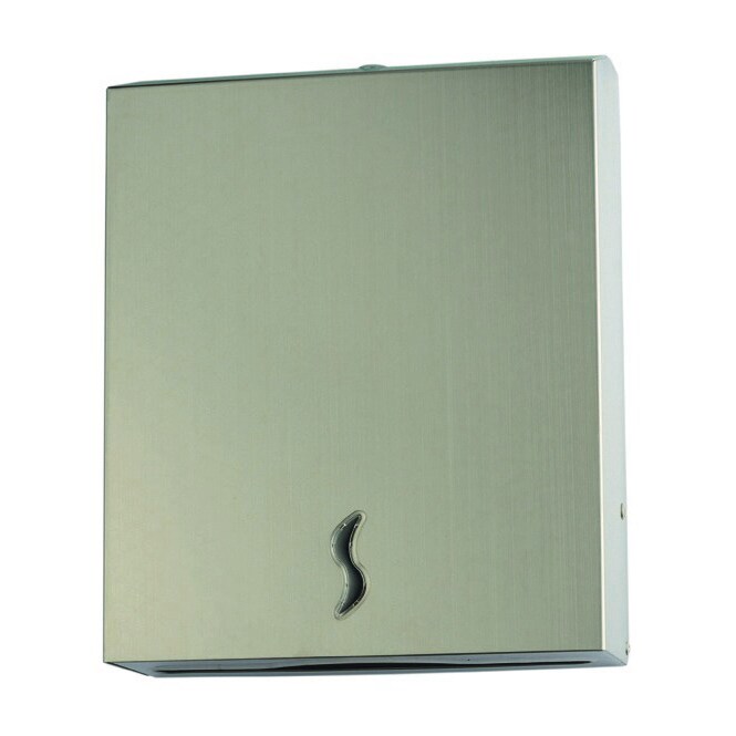 Falthandtuch-Spender, 400 Blatt, Edelstahl matt