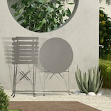 thumbnail of SVITA BERLIN Bistroset Metalen Zitgroep Balkon Opvouwbare Tafel Stoelen Taupe