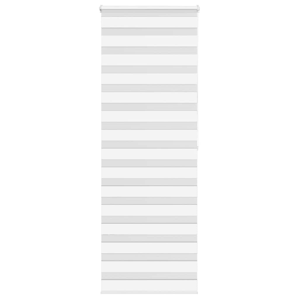 vidaXL Doppelrollo Weiß 70x200 cm Stoffbreite 65,9 cm Polyester