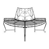 thumbnail of vidaXL Baumbänke Halbrund 2 Stk. Ø160 cm Schwarz Stahl