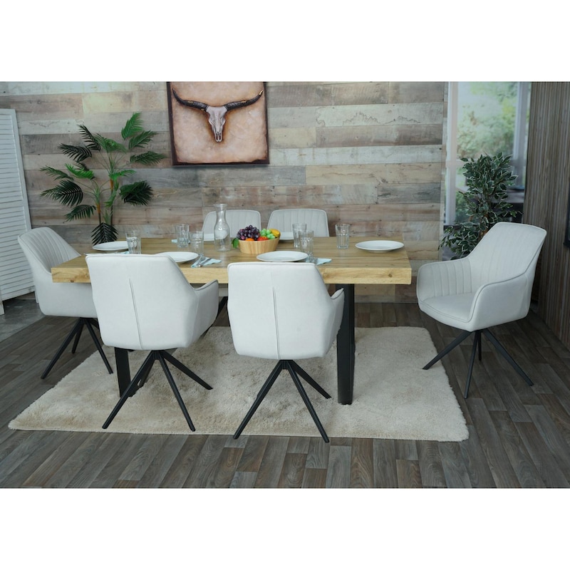 Set di 2 sedie per sala da pranzo arancione, in tessuto | Maisons du Monde