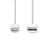 thumbnail of Câble De Charge Et De Synchronisation  Apple Lightning - Usb A Mâle  1,0 M  Blanc Usage Non Intensif Nedis
