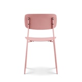 thumbnail of Lot de 4 chaises roses poudrées au design minimaliste en métal et résine