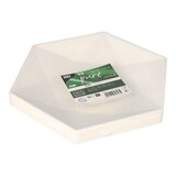 thumbnail of 25 Teller Zuckerrohr `pure` 6-eckig 2,5 cm x 26 cm x 23 cm weiss `Diamond`