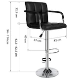 thumbnail of tectake Lot de 2 tabourets de bar HARALD - noir - 401572