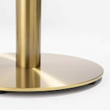 thumbnail of Runder Esstisch 60 cm mit terrazzo/goldener Platte und vergoldetem Fuß