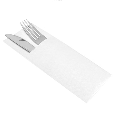 MONOUSO - Guardanapo Canguru de Papel  Ponta-Ponta 33x40cm Branco (600 Uds)