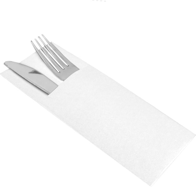 MONOUSO - Guardanapo Canguru de Papel  Ponta-Ponta 33x40cm Branco (600 Uds)