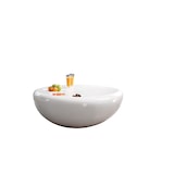 thumbnail of SalesFever salontafel Ø 100 cm rond | hoogglans gelakt | glasvezel | B 100 x D 100 x H 38 cm | wit