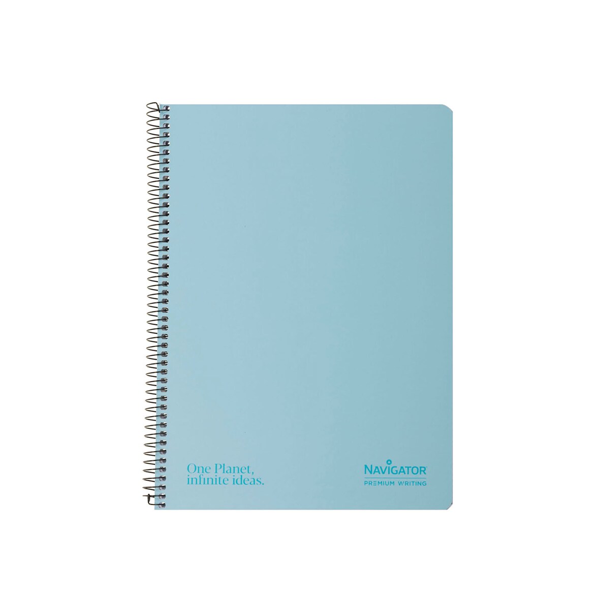 Caderno A4 capa laminada 80H 80G Quadriculado 4x4 Navigator Azul suave