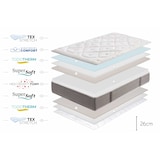 thumbnail of Colchón Viscoelástica Platinium Classic, 26cm, 150x190cm - Moonia